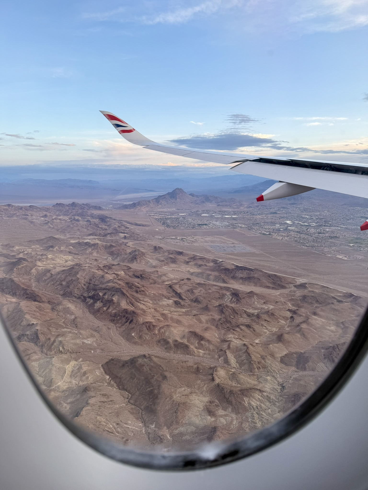 En approche de Las Vegas